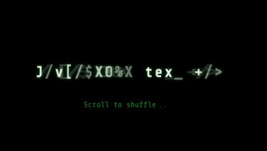 Text shuffle Distort fx